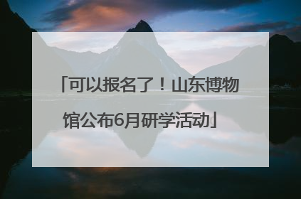 可以报名了！山东博物馆公布6月研学活动
