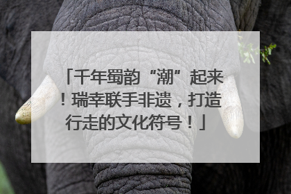 千年蜀韵“潮”起来！瑞幸联手非遗，打造行走的文化符号！
