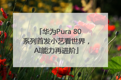华为Pura 80系列首发小艺看世界，AI能力再进阶