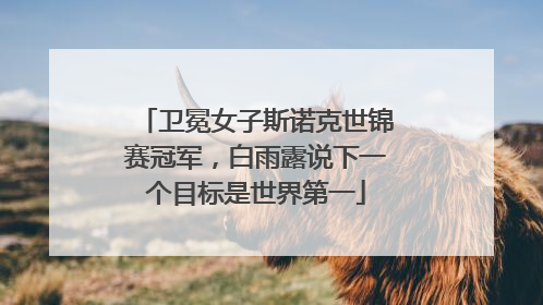 卫冕女子斯诺克世锦赛冠军，白雨露说下一个目标是世界第一