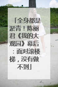 全身都是淤青！陈丽君《我的大观园》幕后：面对滚楼梯，没有做不到