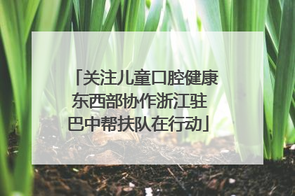 关注儿童口腔健康 东西部协作浙江驻巴中帮扶队在行动