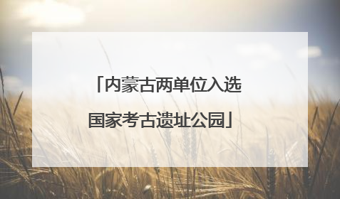 内蒙古两单位入选国家考古遗址公园