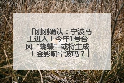 刚刚确认：宁波马上进入！今年1号台风“蝴蝶”或将生成！会影响宁波吗？