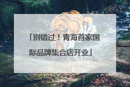别错过！青海首家国际品牌集合店开业