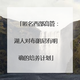 匿名西部高管：湖人对布朗尼有明确的培养计划