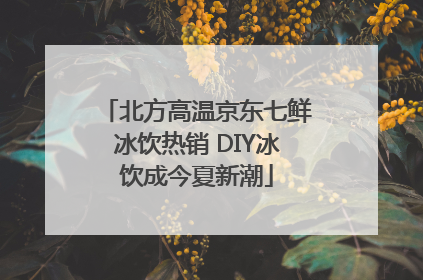 北方高温京东七鲜冰饮热销 DIY冰饮成今夏新潮