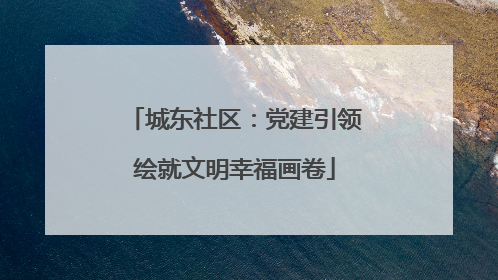 城东社区：党建引领绘就文明幸福画卷