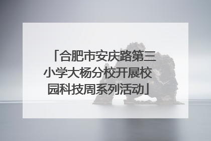 合肥市安庆路第三小学大杨分校开展校园科技周系列活动