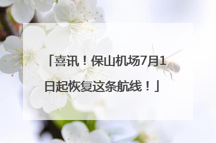 喜讯！保山机场7月1日起恢复这条航线！