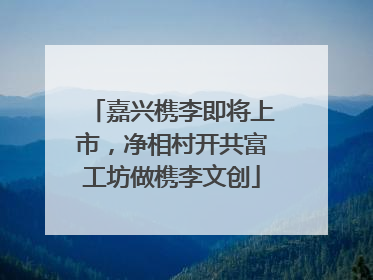 嘉兴槜李即将上市，净相村开共富工坊做槜李文创