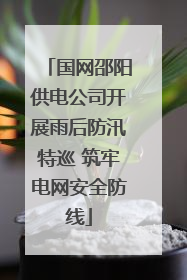 国网邵阳供电公司开展雨后防汛特巡 筑牢电网安全防线