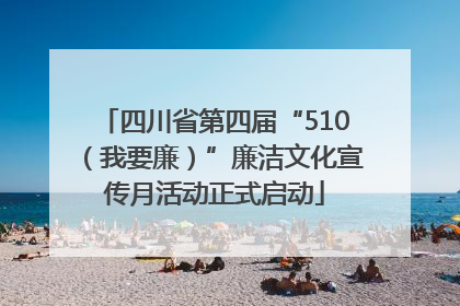四川省第四届“510（我要廉）”廉洁文化宣传月活动正式启动
