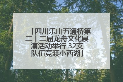 四川乐山五通桥第二十二届龙舟文化展演活动举行 32支队伍竞渡小西湖