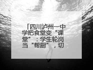 四川泸州一中学把食堂变“课堂”：学生轮岗当“帮厨”，切菜掌勺样样试