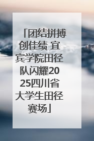 团结拼搏创佳绩 宜宾学院田径队闪耀2025四川省大学生田径赛场