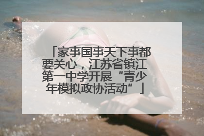 家事国事天下事都要关心，江苏省镇江第一中学开展“青少年模拟政协活动”