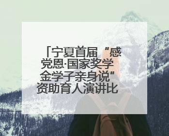 宁夏首届“感党恩·国家奖学金学子亲身说”资助育人演讲比赛落幕