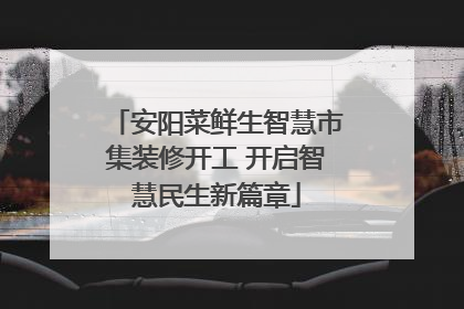 安阳菜鲜生智慧市集装修开工 开启智慧民生新篇章