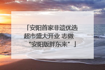 安阳首家非遗优选超市盛大开业 志做“安阳版胖东来”