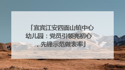 宜宾江安四面山镇中心幼儿园：党员引领亮初心，先锋示范做表率