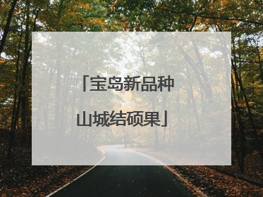 宝岛新品种 山城结硕果