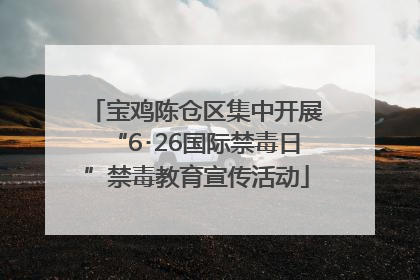 宝鸡陈仓区集中开展“6･26国际禁毒日”禁毒教育宣传活动