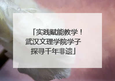 实践赋能教学！武汉文理学院学子探寻千年非遗