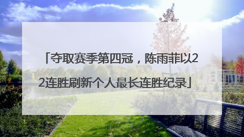 夺取赛季第四冠，陈雨菲以22连胜刷新个人最长连胜纪录