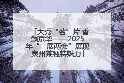 大秀“茗”片 香飘京华——2025年“一展两会”展现泉州茶独特魅力