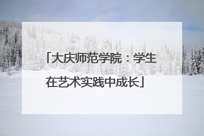 大庆师范学院：学生在艺术实践中成长