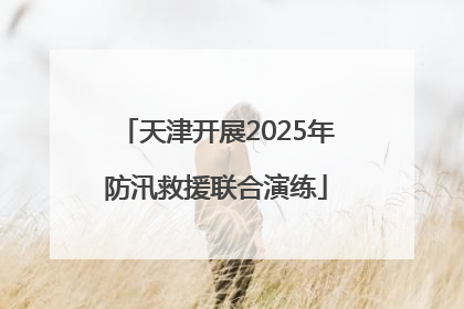 天津开展2025年防汛救援联合演练
