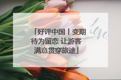 好评中国丨变期待为留恋 让游客满意贯穿旅途