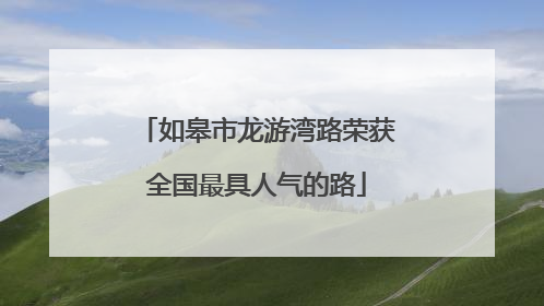 如皋市龙游湾路荣获全国最具人气的路