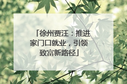 徐州贾汪：推进家门口就业，引领致富新路径