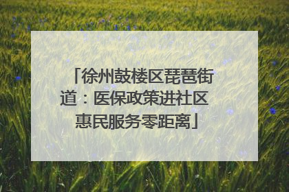 徐州鼓楼区琵琶街道：医保政策进社区 惠民服务零距离