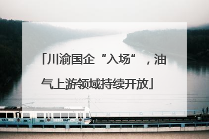川渝国企“入场”，油气上游领域持续开放