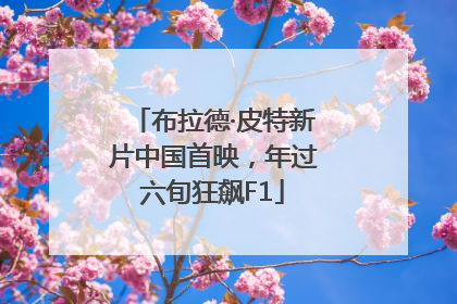 布拉德·皮特新片中国首映，年过六旬狂飙F1