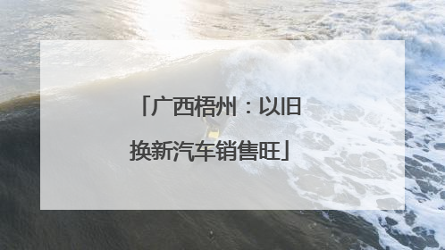 广西梧州：以旧换新汽车销售旺