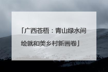 广西苍梧：青山绿水间绘就和美乡村新画卷