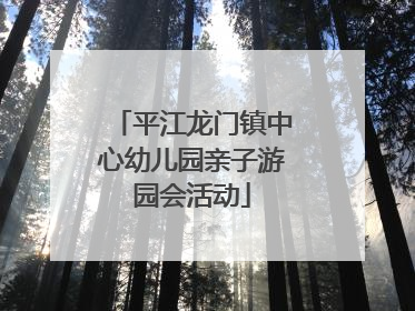 平江龙门镇中心幼儿园亲子游园会活动