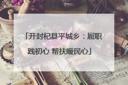 开封杞县平城乡：履职践初心 帮扶暖民心