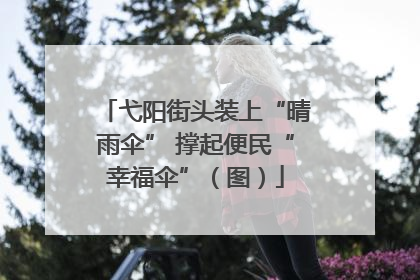 弋阳街头装上“晴雨伞” 撑起便民“幸福伞”（图）