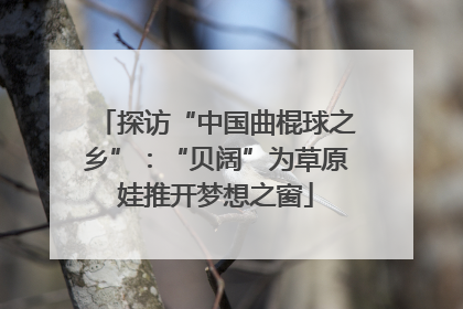探访“中国曲棍球之乡”：“贝阔”为草原娃推开梦想之窗