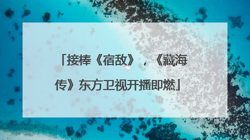 接棒《宿敌》，《藏海传》东方卫视开播即燃