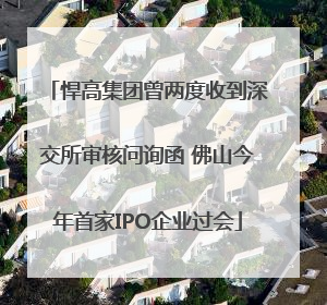 悍高集团曾两度收到深交所审核问询函 佛山今年首家IPO企业过会