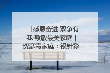 感恩奋进 双争有我·致敬最美家庭｜贺彦霞家庭：银针彩线绣出好日子