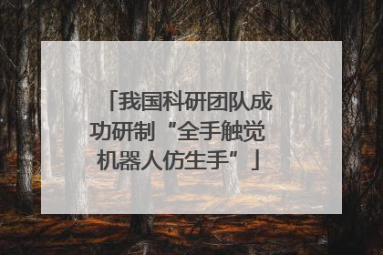 我国科研团队成功研制“全手触觉机器人仿生手”