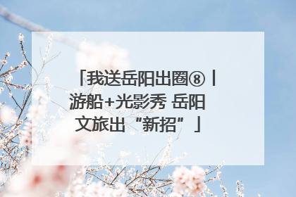 我送岳阳出圈⑧丨游船+光影秀 岳阳文旅出“新招”