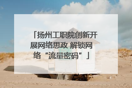 扬州工职院创新开展网络思政 解锁网络“流量密码”
